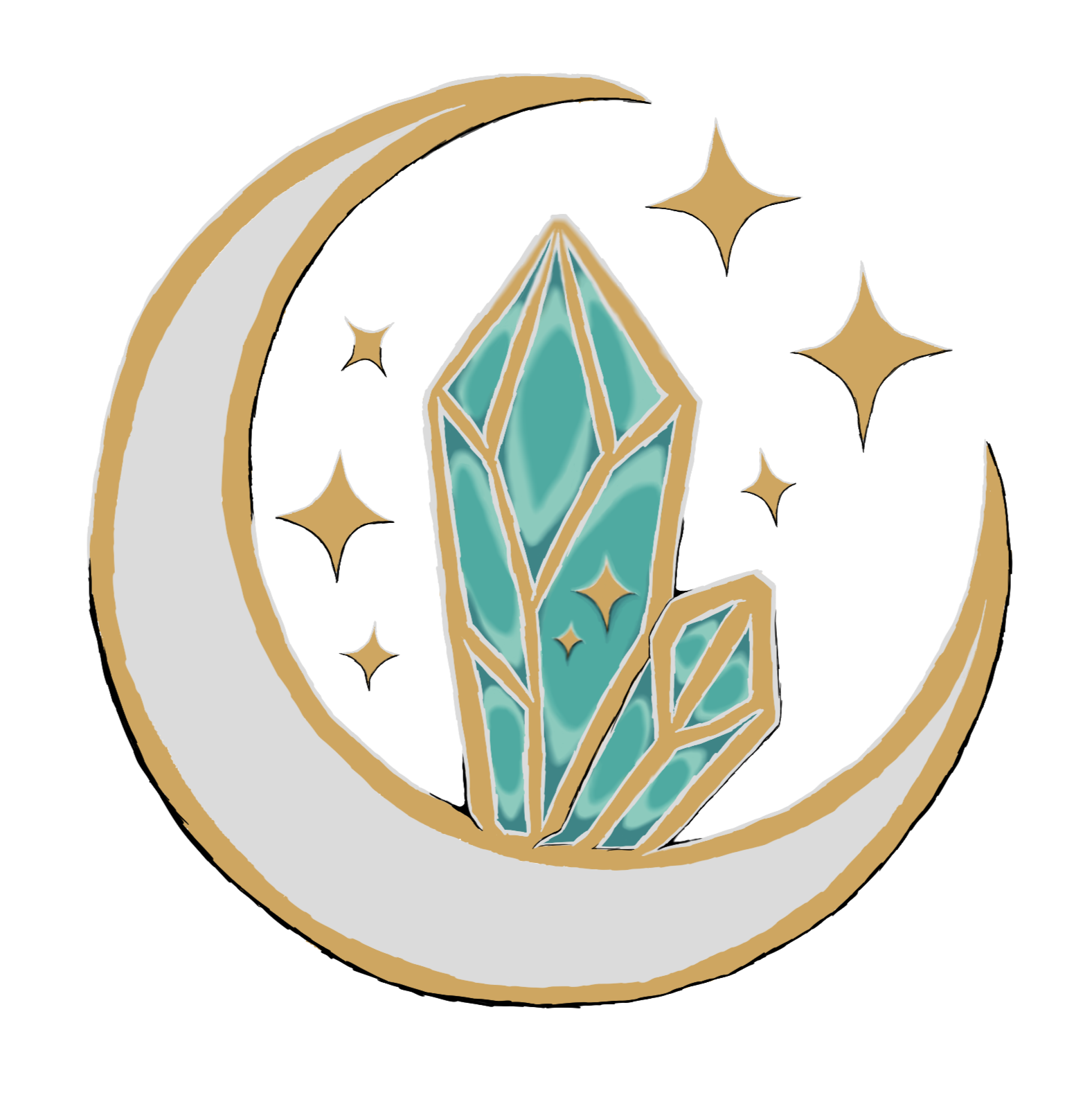 Sanctum of Serendipity Arcanum: Oddities & Curios crystal moon logo